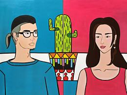 《HI!帶刺的肉肉》布面油畫