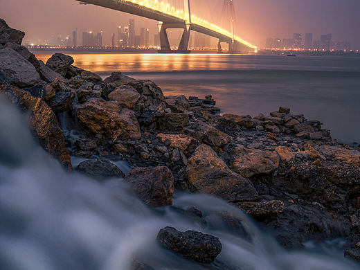 武汉二七长江大桥夜景