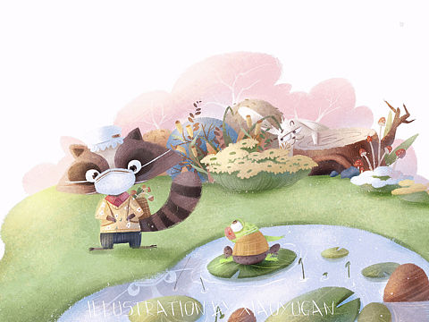 春暖花开（个人主页-ZNDQyMzIzNDA=） - 儿童插画 - 站酷设计师猫巷小鱼干原创素材 - 站酷ZCOOL