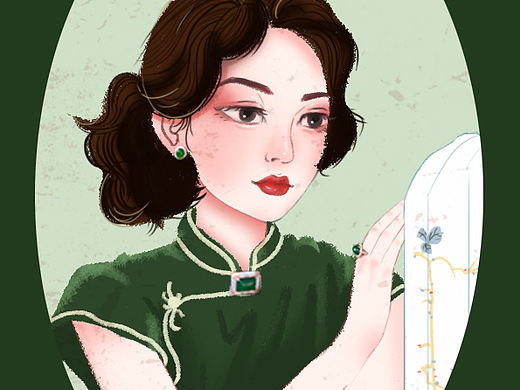 民國(guó)風(fēng)插畫(huà)日常打卡練習(xí)（個(gè)人主頁(yè)-ZNTQxOTk5ODA=） - 創(chuàng)作習(xí)作 - 站酷設(shè)計(jì)師米米米米米米呀原創(chuàng)素材 - 站酷ZCOOL