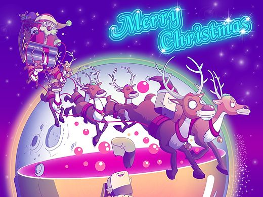 Merry Christmas！我们准备登月抢圣诞老人！