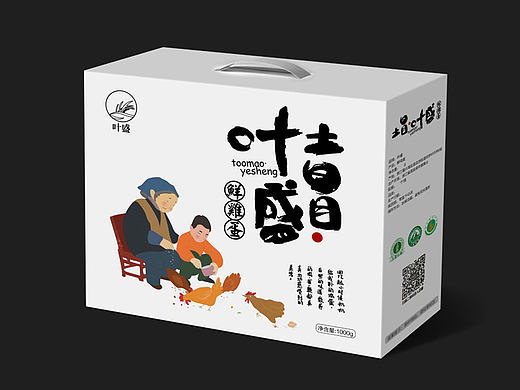 土冒叶盛鲜鸡蛋包装