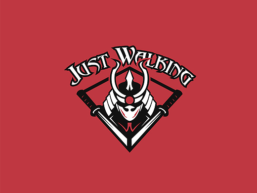 武士logo 武士标志 炫酷标志 日本武士 暗黑风格 暗黑设计 标志设计