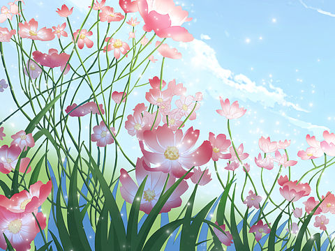 二次元场景插画（摸鱼壁纸）