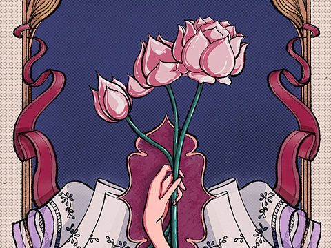 原创复古风插花｜莲花系列之一