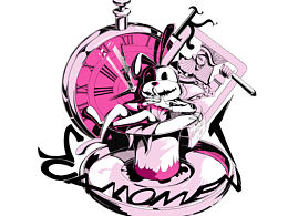 涂鸦风格《反抗的兔子》