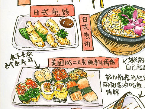 一些关于美食的手账