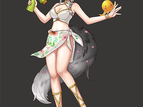 二次元角色立绘 画师 柴可罗