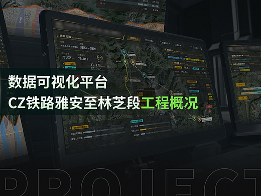数据可视化大屏｜CZ铁路雅安至林芝段工程概况