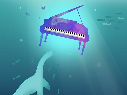 一组唱片的封面和明信片设计