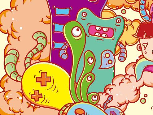 矢量插画--遗失的孤儿