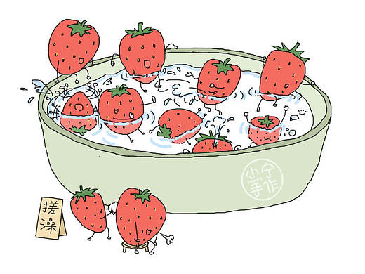 小宁手作 草莓酱 条漫 插画