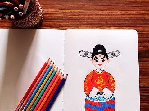 京剧Q版人物（个人主页-ZMzAxOTYxMjQ=） - 创作习作 - 站酷设计师英子手绘插画控原创素材 - 站酷ZCOOL