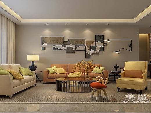 郑州迎宾路三号238平现代简约风格，现代风情由曲线和非对称线条构成出一个奢华空间