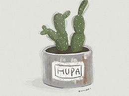 《ipad 速涂仙人掌罐》