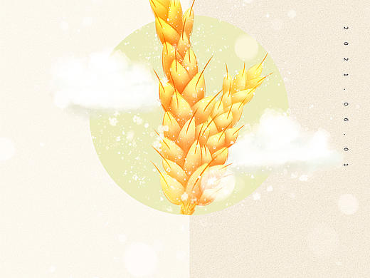 小麦插画
