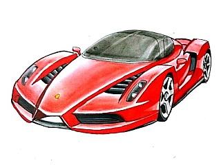 法拉利手绘