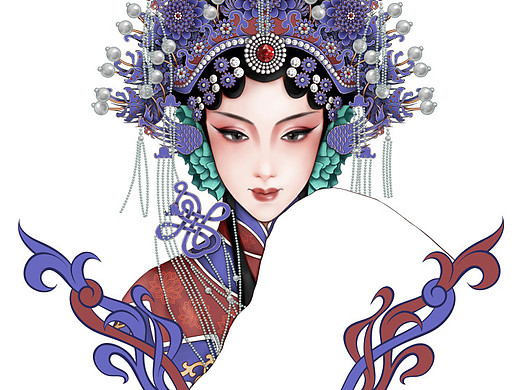 杨贵妃京剧插画