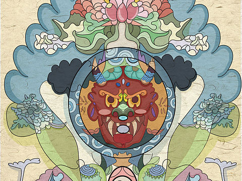 吴哥窟图腾（个人主页-ZNDM1MTcwMDA=） - 商业插画 - 站酷设计师李小棠原创素材 - 站酷ZCOOL