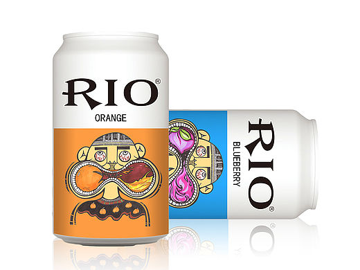 rio鸡尾酒易拉罐包装设计