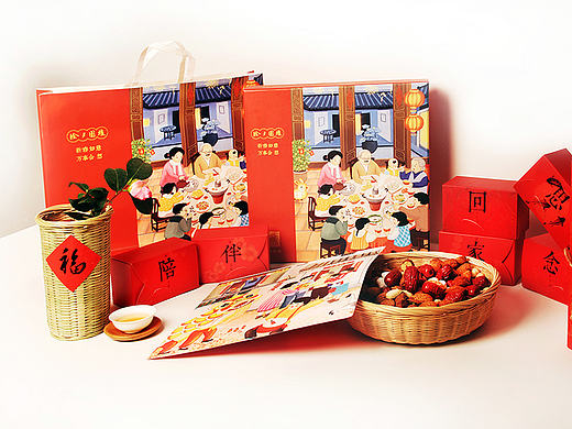 法古堂《潮人年味》年礼包装插画