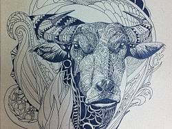 黑白装饰画练习——牛