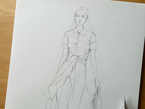 服装设计考研手绘线稿