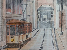 米兰的旧街道-彩绘