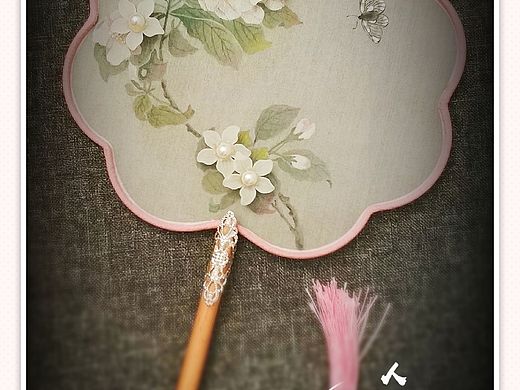 现代清新唯美团扇（个人主页-ZNDQxNDgzMTY=） - 其他手工艺 - 站酷设计师文文子子原创素材 - 站酷ZCOOL