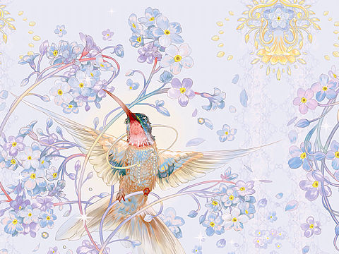 Myosotis sylvatica birds 