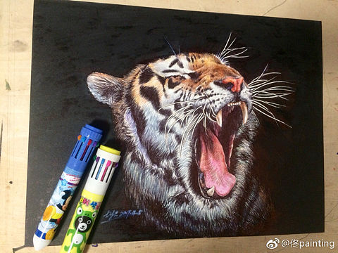 圓珠筆-犯困的“小貓”（個(gè)人主頁(yè)-ZMjEyMTU2ODA=） - 繪畫 - 站酷設(shè)計(jì)師氷糖葫蘆原創(chuàng)素材 - 站酷ZCOOL