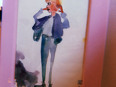 我的新模特画中人