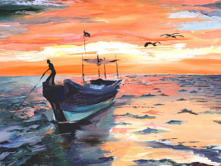 油画，油画棒画
