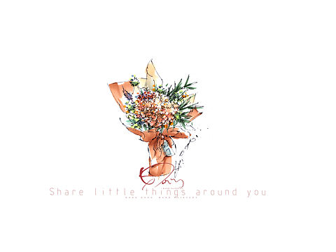 花艺手绘