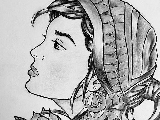手绘女孩 欧美风格（个人主页-ZMTQ4NzIwODg=） - 绘画 - 站酷设计师Franklin_D原创素材 - 站酷ZCOOL