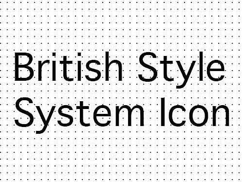 British style system icon