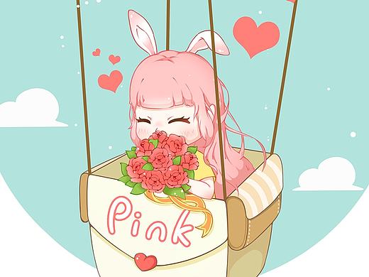 粉粉启动页节日插图