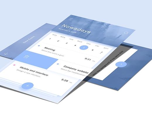 日历界面设计（个人主页-ZMTkzODM1MjQ=） - APP界面 - 站酷设计师Ustinian_c原创素材 - 站酷ZCOOL