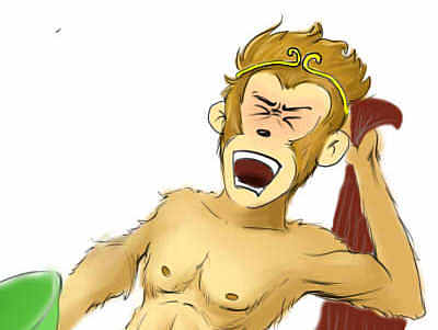 悟空洗澡（个人主页-ZMjExMDMwMTY=） - 创作习作 - 站酷设计师不上油的机甲原创素材 - 站酷ZCOOL