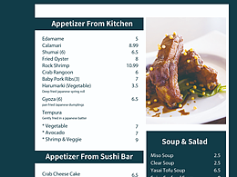 英文菜谱-堂食菜单