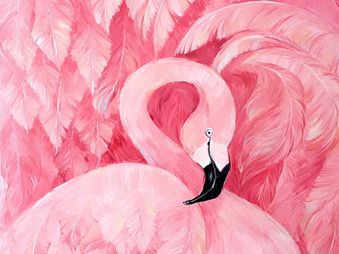火烈鸟装饰画
