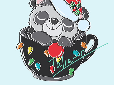 圣誕茶杯熊（個人主頁-ZNDI2OTgxMzI=） - 創(chuàng)作習作 - 站酷設計師Talia_c原創(chuàng)素材 - 站酷ZCOOL