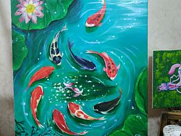 丙烯，水粉画