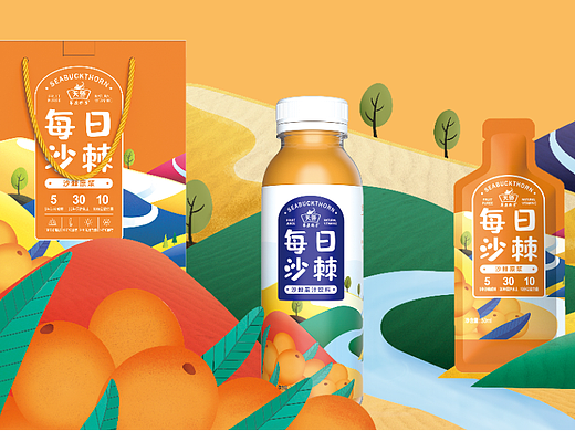 每日沙棘，多彩沙漠包装设计