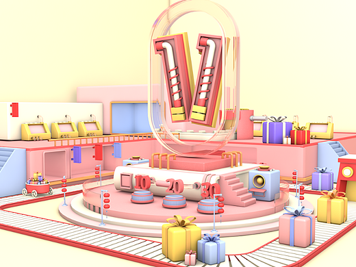 双11海报（c4d）