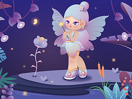 原创IP形象设计/潮玩盲盒-蝴蝶精灵艾丽