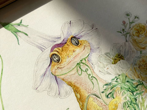 牙～可爱守宫送你花花