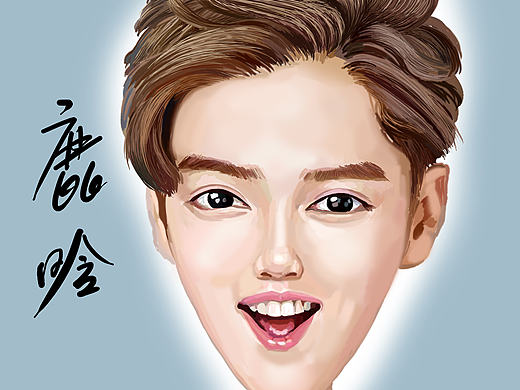 鹿晗漫像 于腮Silvester漫画（个人主页-ZMTgyNDc4MDA=） - 单幅漫画 - 站酷设计师于腮Silvester原创素材 - 站酷ZCOOL