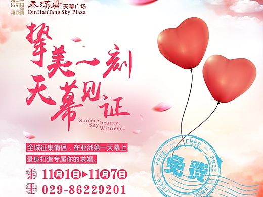 挚美一刻  天幕求婚(天幕广场求婚海报)
