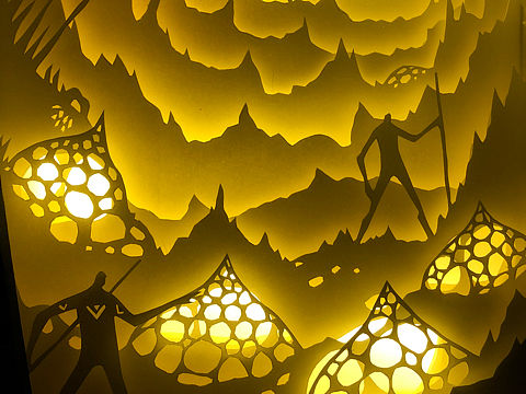 【纸雕灯】新作品《丰收》，又一吸眼球作品！！